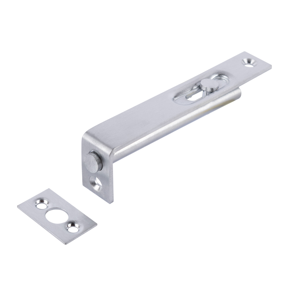 Dart Traditional Slide Action Flush Bolt (4 Inch) - Satin Chrome